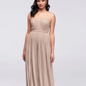 Maroon convertible/strapless bridesmaid dress